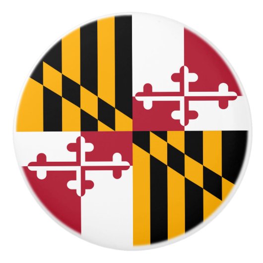 Maryland State Flag Festive Design Keramische Knop (Voorkant)