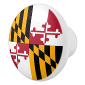 Maryland State Flag Festive Design Keramische Knop (Rechts)