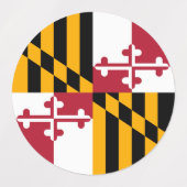 Maryland State Flag Festive Design Labels (Design 1)