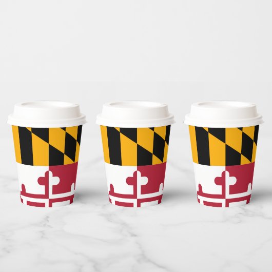 Maryland State Flag Festive Design Papieren Bekers (Multi)