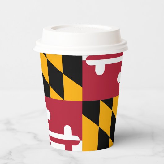 Maryland State Flag Festive Design Papieren Bekers (Links)