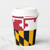Maryland State Flag Festive Design Papieren Bekers (Achterkant)