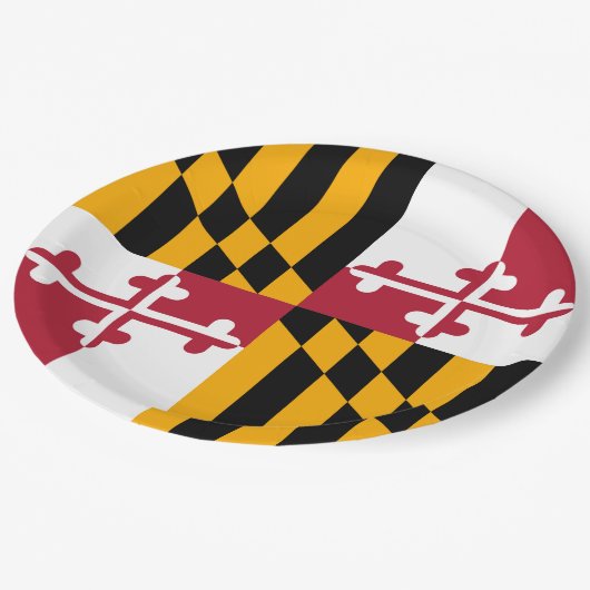 Maryland State Flag Festive Design Papieren Bordje (Gekanteld)