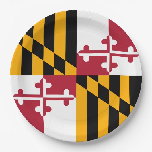Maryland State Flag Festive Design Papieren Bordje (Voorkant)