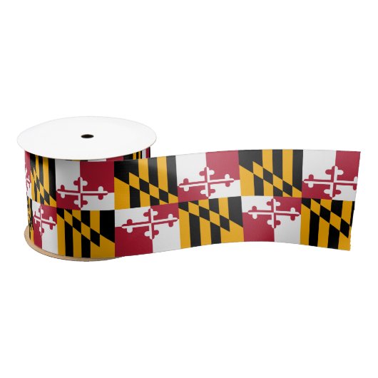 Maryland State Flag Festive Design Satijnen Lint (Spoel)