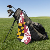 Maryland State Flag Golf Towel Golfhanddoek (Groen)