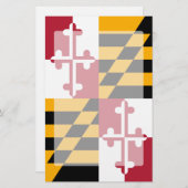 Maryland State Flag Graphic Briefpapier (Voorkant / Achterkant)