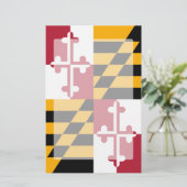 Maryland State Flag Graphic Briefpapier (Staand voorkant)
