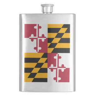 Maryland State Flag Graphic Heupfles