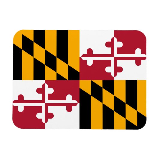 Maryland State Flag Graphic Magneet (Horizontaal)