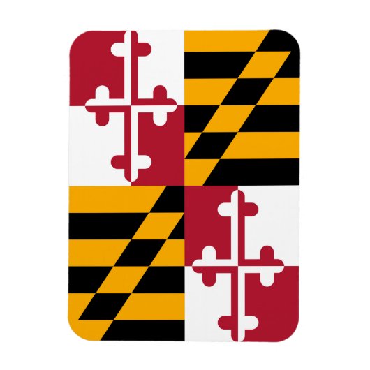 Maryland State Flag Graphic Magneet (Verticaal)