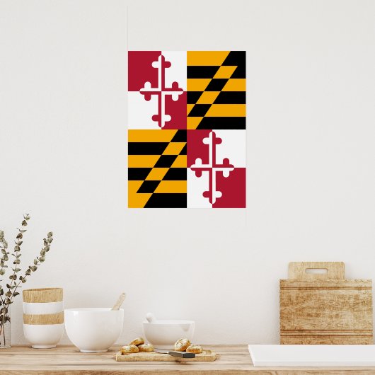 Maryland State Flag Graphic Poster (Keuken)