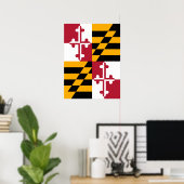 Maryland State Flag Graphic Poster (Thuiskantoor)