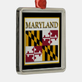 Maryland State Flag kerstversiering Metalen Ornament (Rechts)