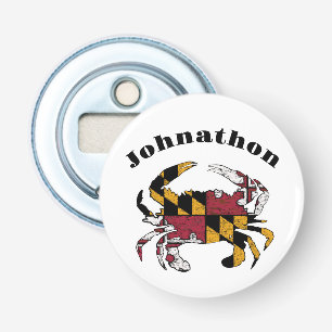 Maryland State Flag Maryland Crab Button Flesopener