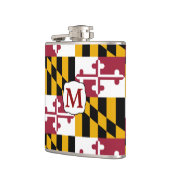 Maryland State Flag Monogram Heupfles (Links)