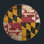 Maryland State Flag op Old Wood Grain Dartbord<br><div class="desc">Voel u vrij om het ontwerp aan te passen aan uw eigen voorkeuren. U kunt de ontwerplocatie,  -oriëntatie,  achtergrondkleuren en -grootte wijzigen. Ook,  kunt u uw eigen tekst toevoegen,  of slogan plaatste zijn doopvont,  plaats en grootte,  allen om het ultieme persoonlijke cadeau voor u en uw dierbaren te creëer.</div>