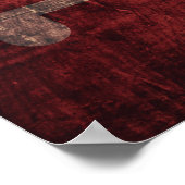 Maryland State Flag op Old Wood Grain Poster (Hoek)