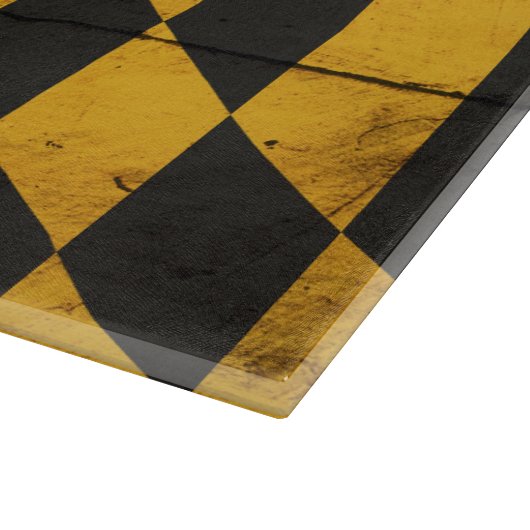 Maryland State Flag op Old Wood Grain Snijplank (Hoek)