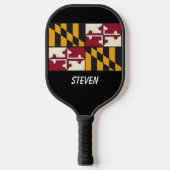 Maryland State Flag Pickleball Paddle (Voorkant)