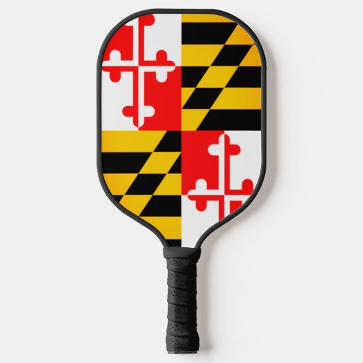 Maryland State Flag Pickleball Paddle (Voorkant)