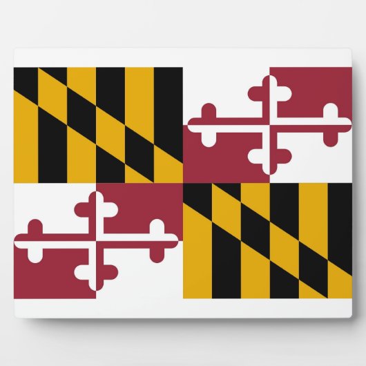 Maryland State Flag Plaque Fotoplaat (Voorkant)