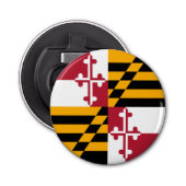 Maryland State Flag Style Decor Button Flesopener (Voorkant)
