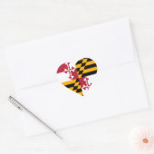 Maryland State Flag Style Decor Hart Sticker (Envelop)