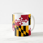 Maryland State Flag Style Decor Koffiemok (Voorkant rechts)