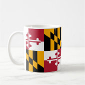 Maryland State Flag Style Decor Koffiemok (Links)