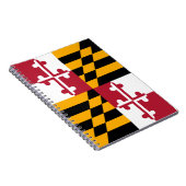 Maryland State Flag Style Decor Notitieboek (Rechterzijde)