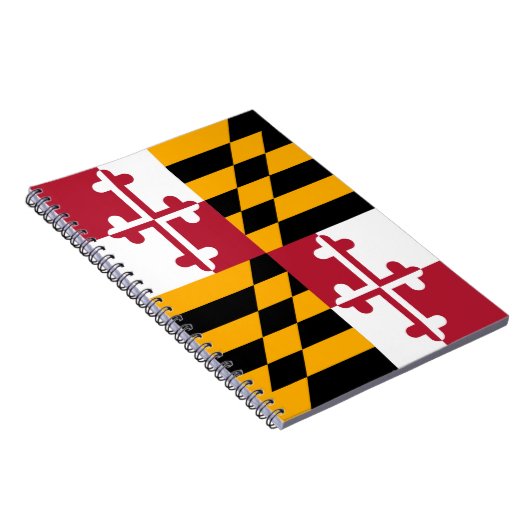 Maryland State Flag Style Decor Notitieboek (Rechterzijde)