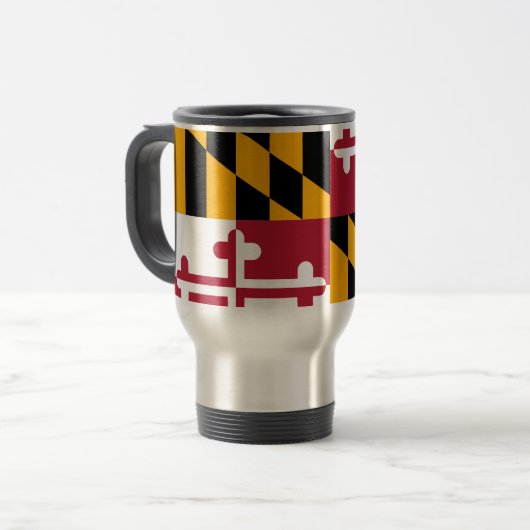 Maryland State Flag Style Decor Reisbeker (Voorkant links)