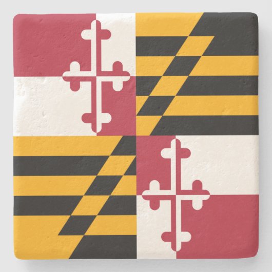 Maryland State Flag Style Decor Stenen Onderzetter (Voorkant)