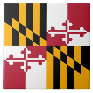 Maryland State Flag Style Decor Tegeltje