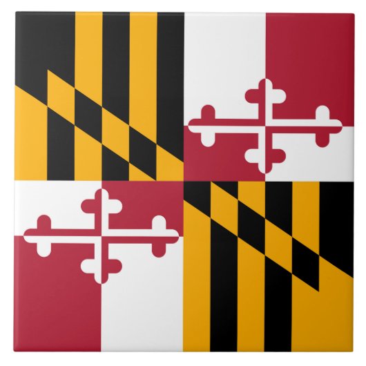 Maryland State Flag Style Decor Tegeltje (Voorkant)
