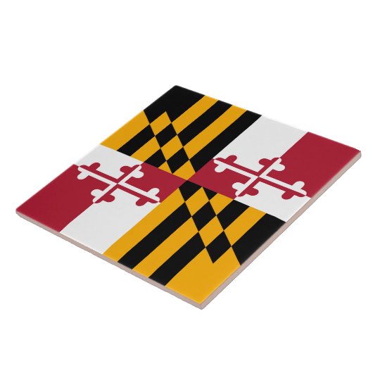 Maryland State Flag Style Decor Tegeltje (Zijkant)