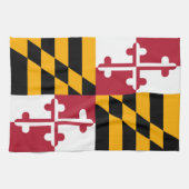 Maryland State Flag Style Decor Theedoek (Horizontaal)