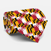 Maryland State Flag Stylish Decor Stropdas (Opgerold)