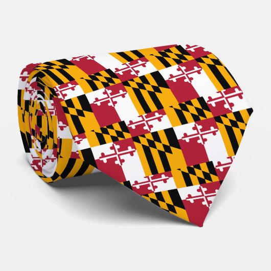 Maryland State Flag Stylish Decor Stropdas (Opgerold)