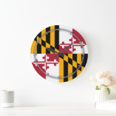 Maryland State Flag Stylish Graphic Grote Klok (Huis)