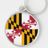 Maryland State Flag Stylish Graphic Sleutelhanger (Voorkant)