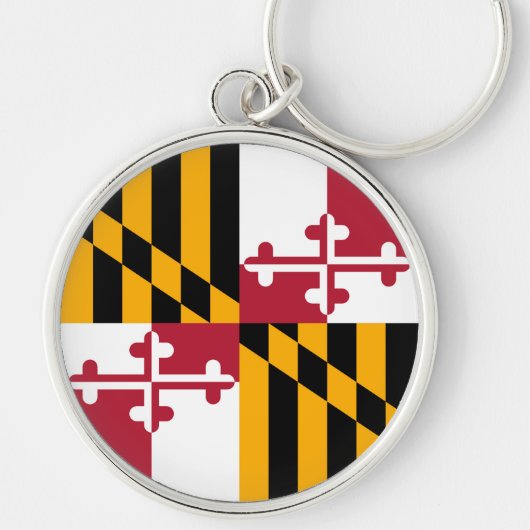 Maryland State Flag Stylish Graphic Sleutelhanger (Voorkant)