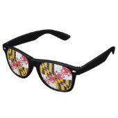 Maryland State Flag Stylish Retro Zonnebril (Gekanteld)
