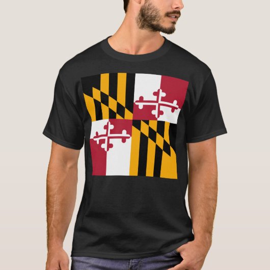 Maryland State Flag Stylish T-shirt (Voorkant)