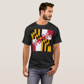 Maryland State Flag Stylish T-shirt (Voorkant volledig)