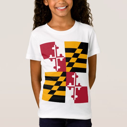 Maryland State Flag Stylish T-shirt (Voorkant)