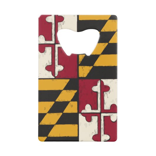 Maryland State Flag Swag Creditkaart Flessenopener (Voorkant)