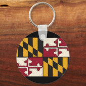 Maryland State Flag Swag Merchandise Sleutelhanger (Voorkant)