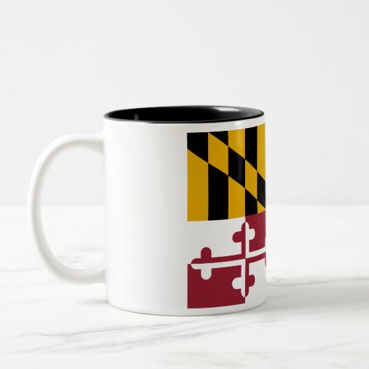 Maryland State Flag Two-Tone Coffee Mok (Links)